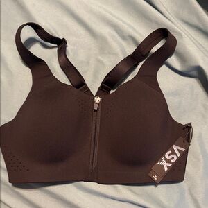 Victoria's Secret Black Zip-Front Sports Bra